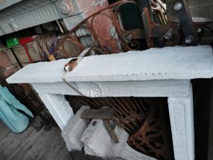 Stone fireplace